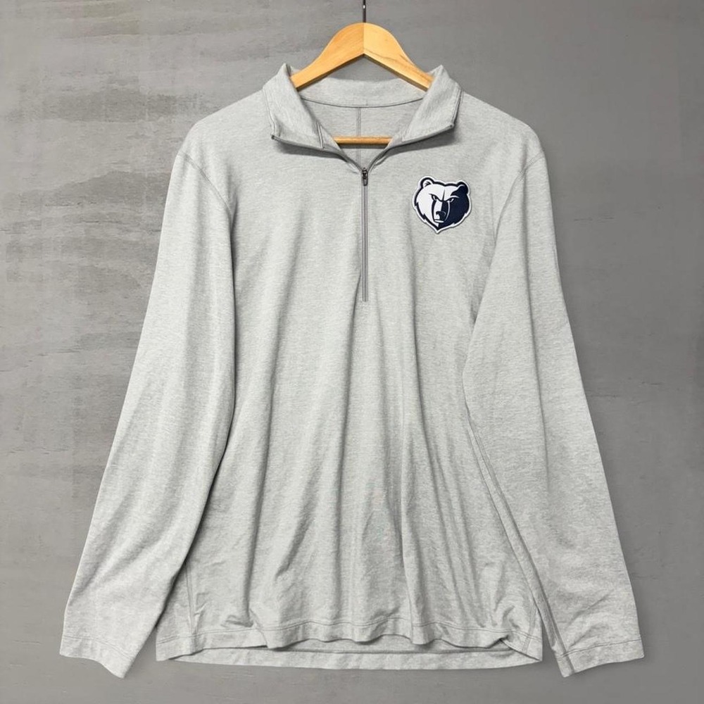 Lululemon Memphis Grizzlies Quarter Zip Pullover Grey NBA Athletic Mens Large